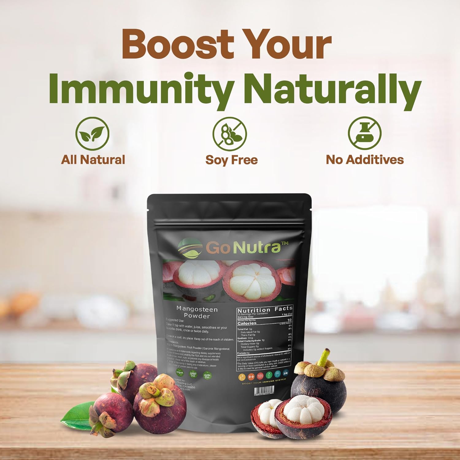 Organic Mangosteen Powder - Pure Superfood Powder from Mangosteen Pericarp, Rich in Antioxidants for Yogurts, Juice, Smoothies, Non-GMO, Vegan - 1lb - Espot.com.au