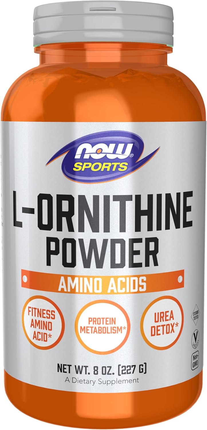 now-foods-sports-nutrition-l-ornithine-powder---supports-protein-metabolism-and-urea-detox---amino-acids-supplement---8-ounce-jar-1