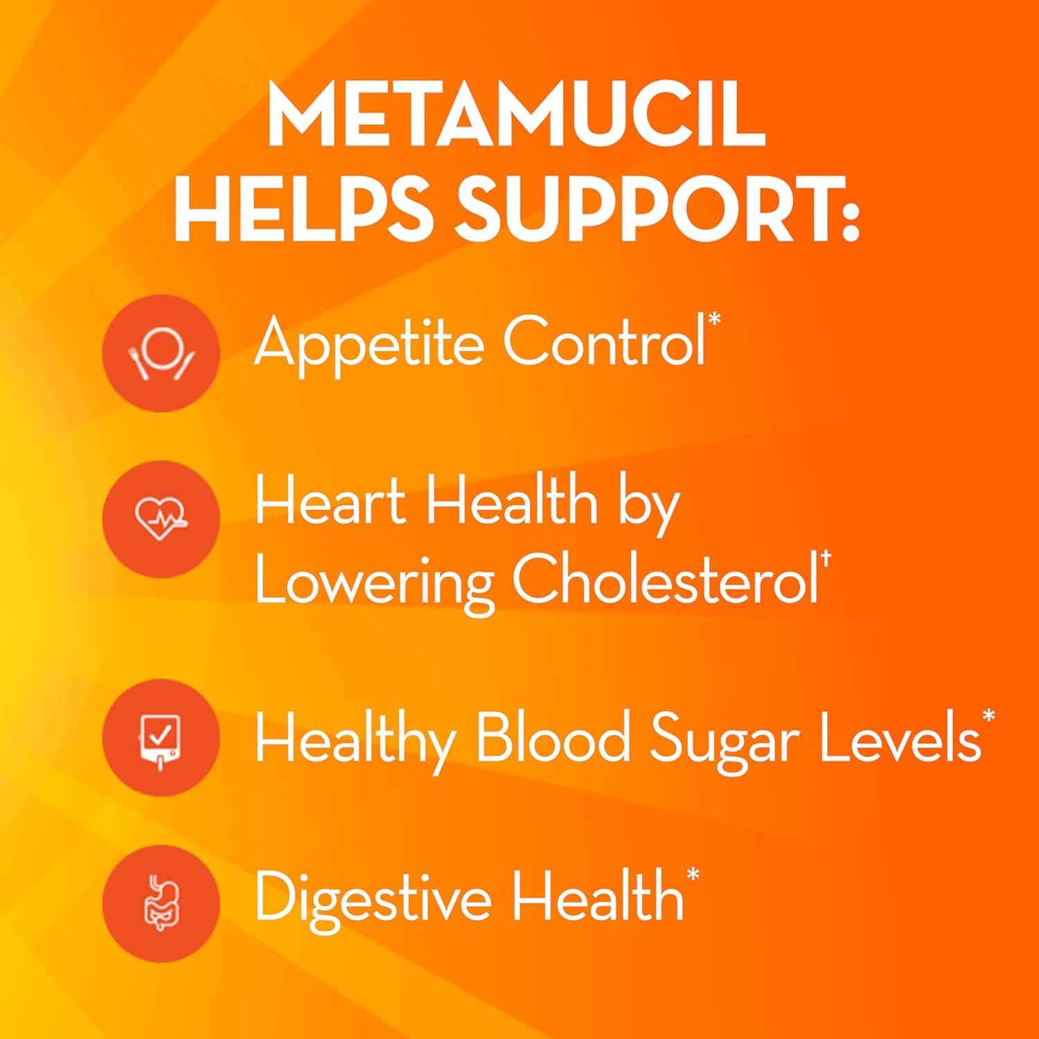 Sugar-Free Berry Flavored Metamucil Fiber Powder Drink, 114 Servings, 4-in-1 Psyllium Supplement