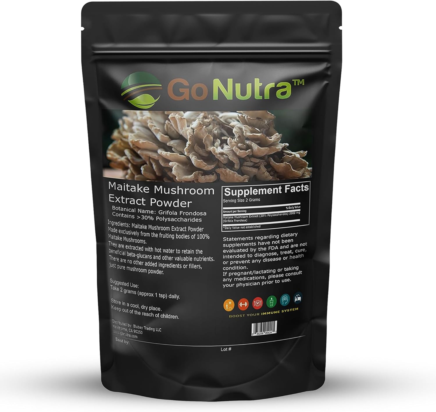 organic-maitake-mushroom-extract-powder---8-oz-101-extract-strength-high-polysaccharides-mushroom-supplement---king-of-mushrooms-8