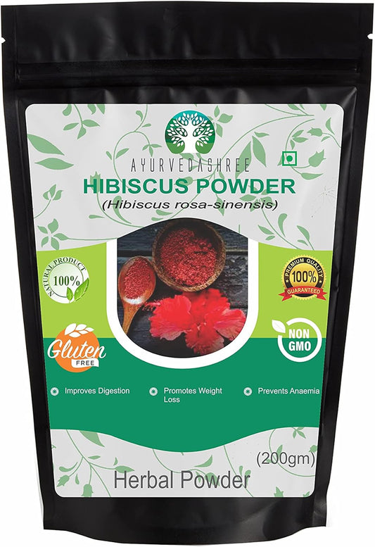 organic-hibiscus-flower-powder-200g---hair-mask-refreshing-tea-non-gmo-vegan-gmp-certified-gluten-free---ayurvedic-hibiscus-sabdariffa-phool-powder-1