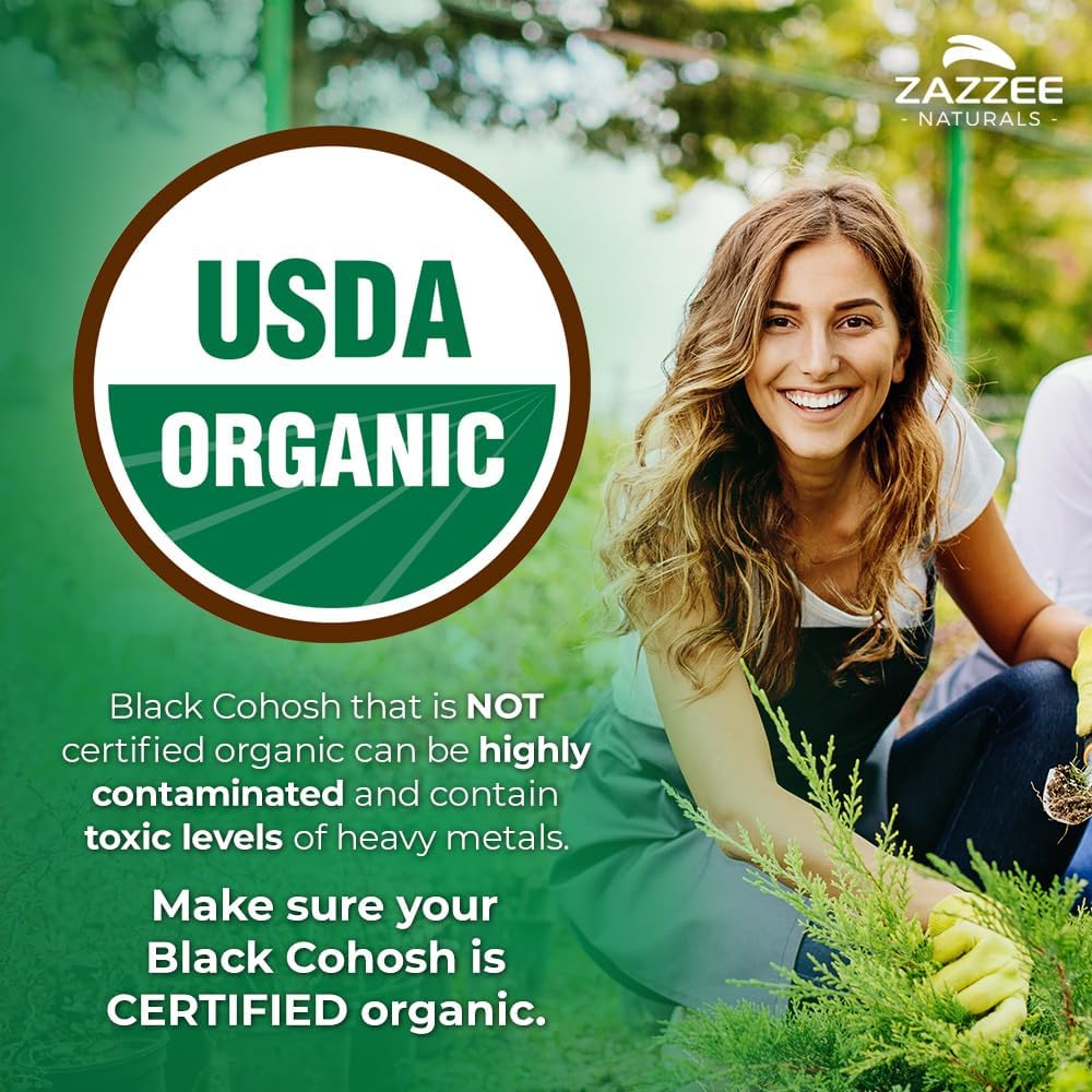 Organic Black Cohosh 10:1 Extract Capsules - 3000mg, 120 Vegan Capsules - 4 Month Supply - Non-GMO, Made in USA - Vegetarian Formula - Espot.com.au