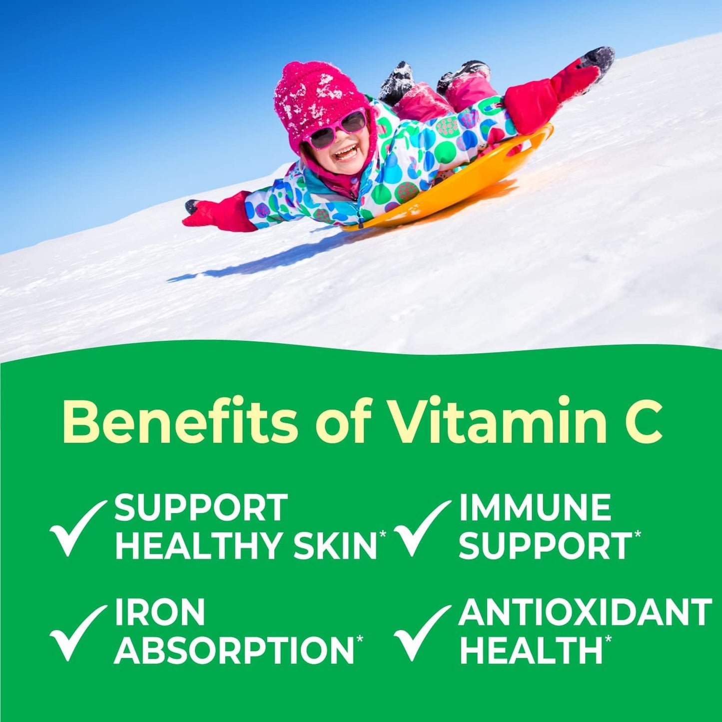 VitaWorks Kids Vitamin C Orange Jelly Beans - 80mg Immune Support Gummies - Vegan, GMO-Free, Gluten Free - 60 Count - Espot.com.au