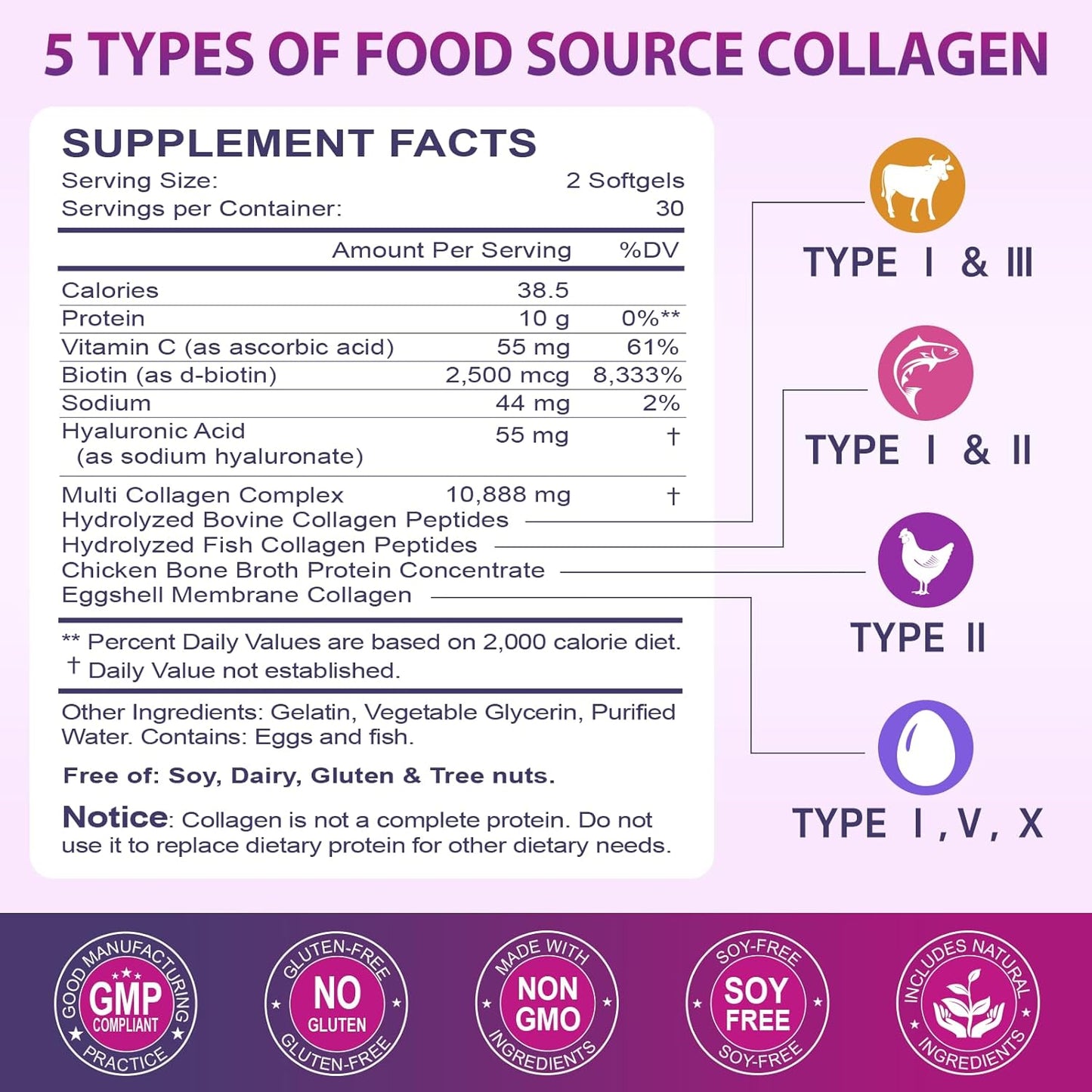 multi-collagen-peptides-softgel-with-biotin-vitamin-c-hyaluronic-acid---supports-skin-hair-nails-joints---grass-fed-non-gmo---60-softgel-2-pack-2