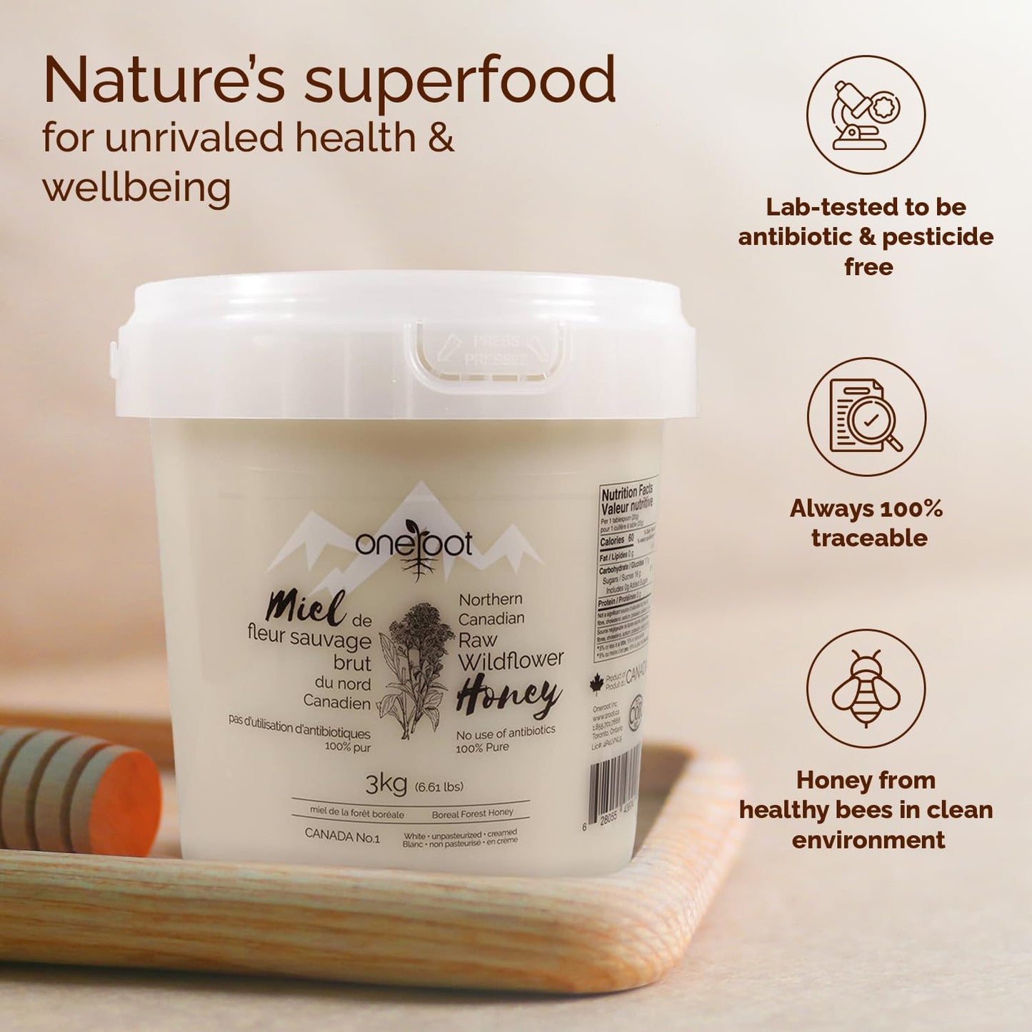 raw-canadian-wildflower-honey---unfiltered-unheated-creamed-honey-100-pure-nutrient-rich-with-enzymes-thick-natural-sweetener---66-lb-3
