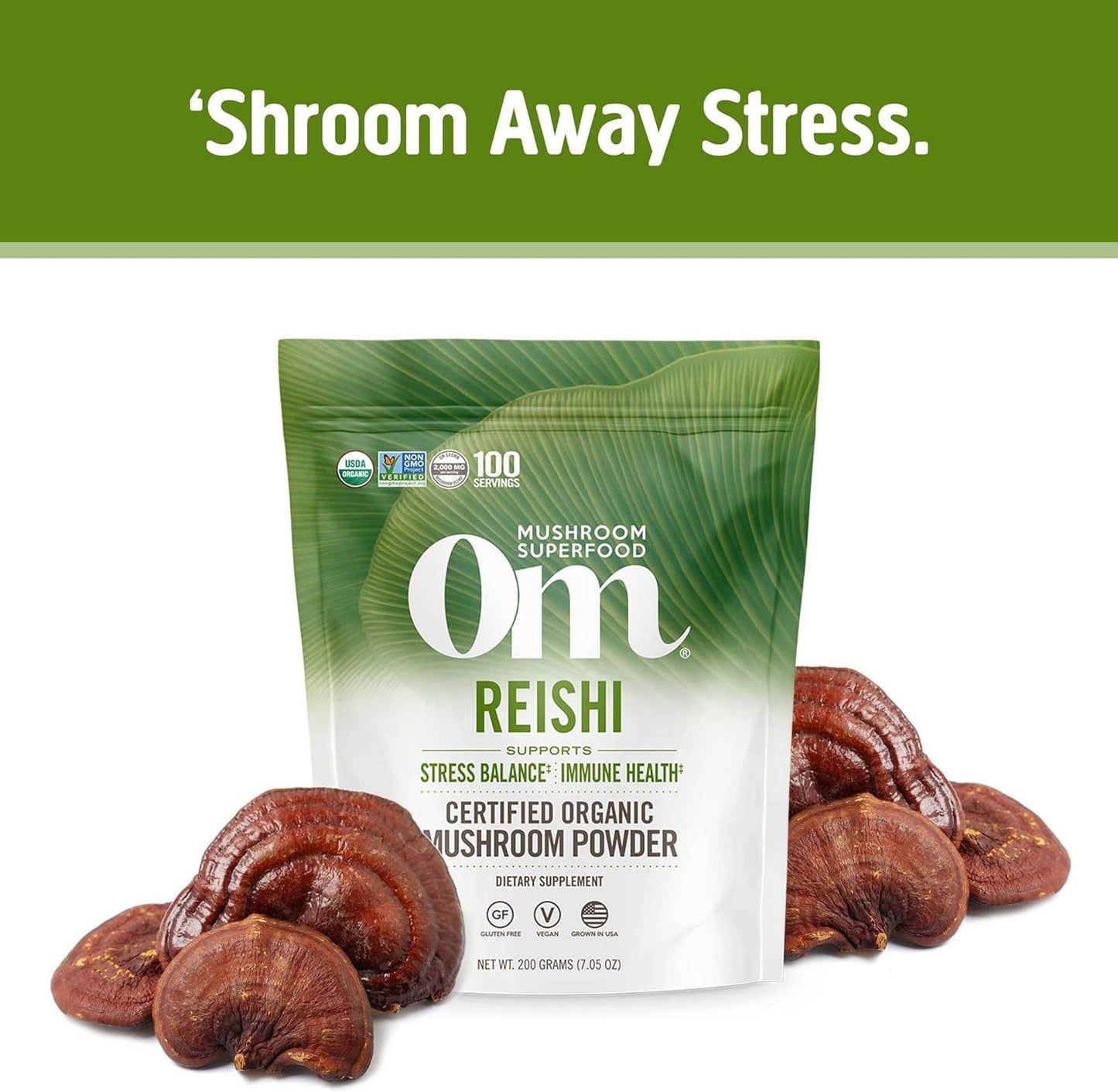 Organic Lion's Mane & Reishi Mushroom Powder Bundle - 7.05oz, 200 Servings - Espot.com.au