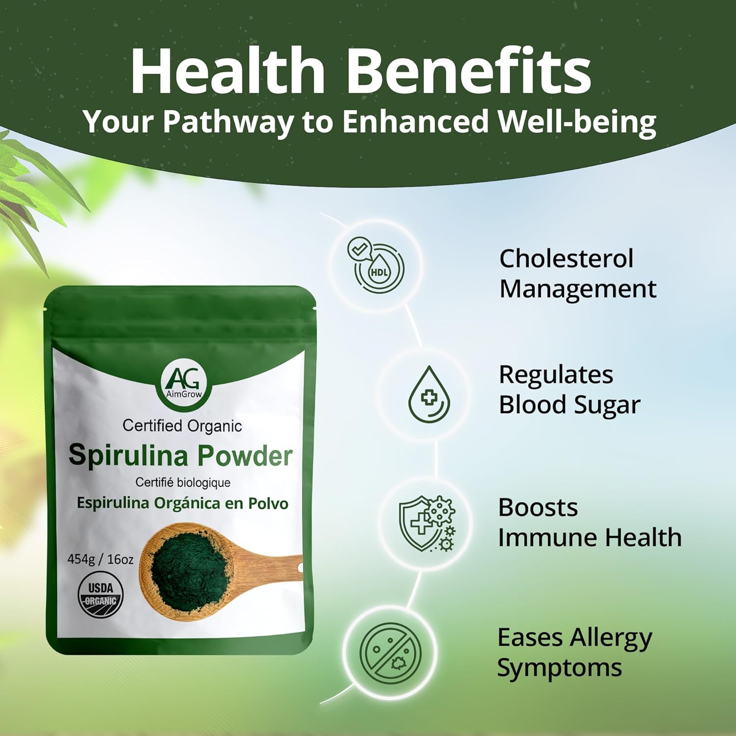 454g-aimgrow-organic-spirulina-powder---protein-rich-for-eye-skin-immune-health---canada-organic-non-gmo-gluten-free-4