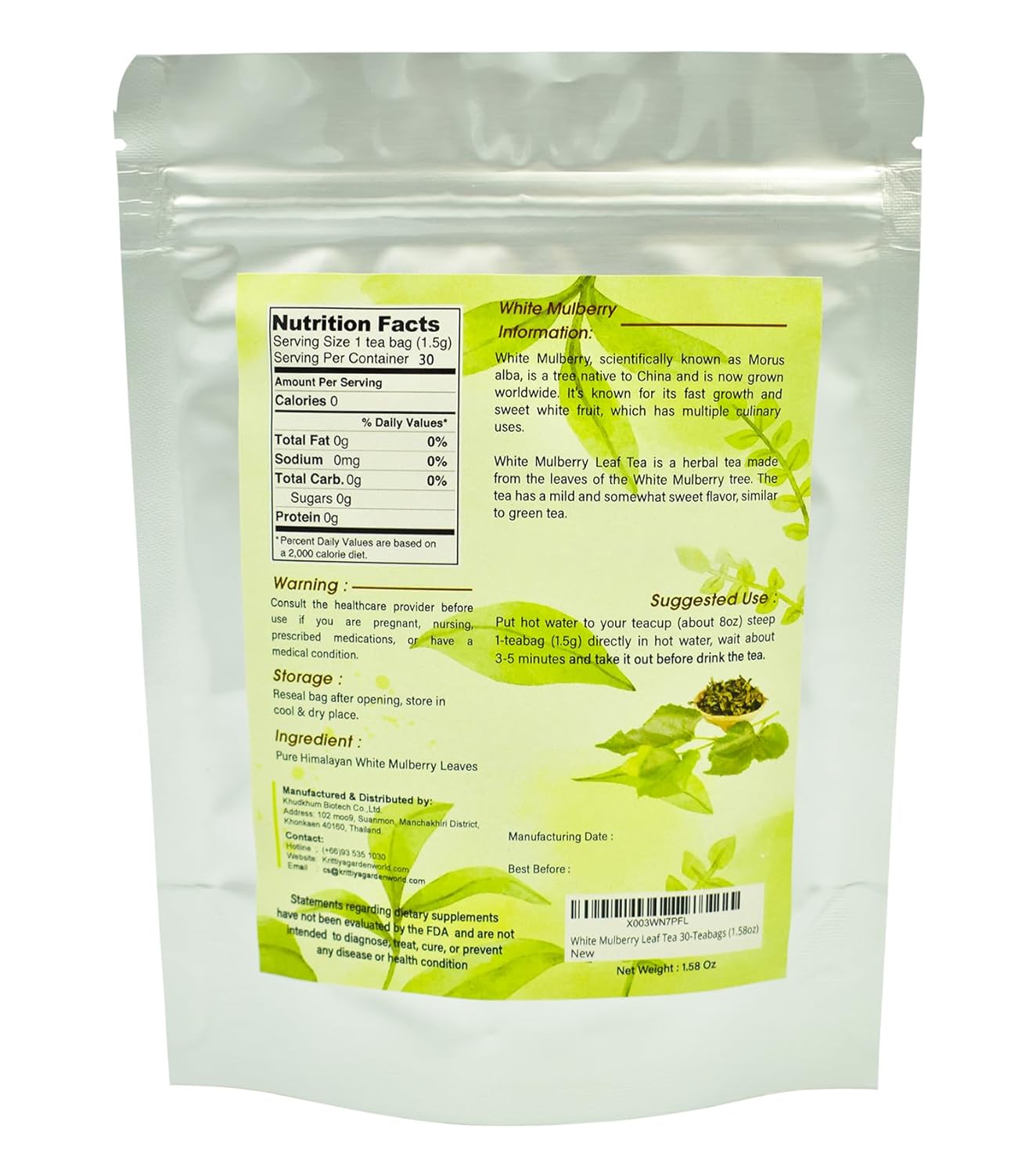 organic-white-mulberry-leaf-tea---30-tea-bags-158oz---natural-antioxidant-rich-herbal-tea---15g-per-tea-bag-2