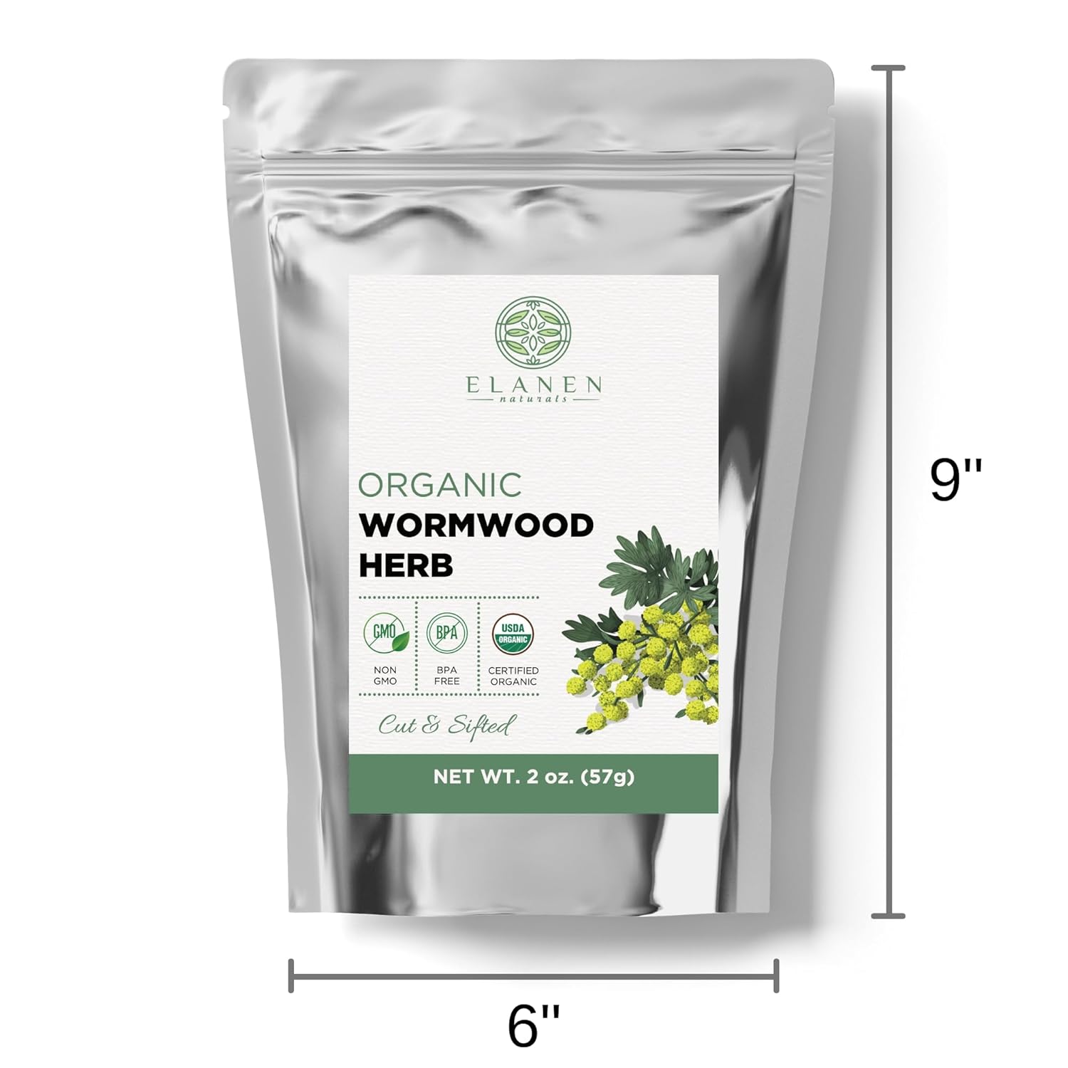 organic-wormwood-herb-tea-2-oz-57g---usda-certified-artemisia-absinthium---ajenjo-herb-cut-sifted---elanen-naturals-3