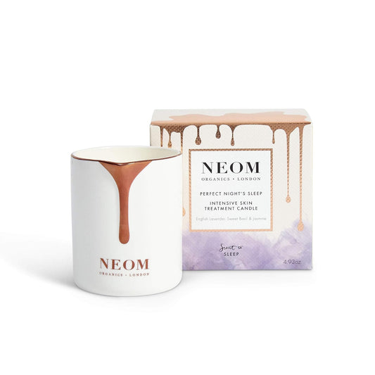 NEOM Intensive Skin Treatment Candle Lavender Chamomile Patchouli 4.93 Fl Oz 140gr Sleep Massage Oil Candle 100% Natural Nourish Soften Signature Scent - Espot.com.au