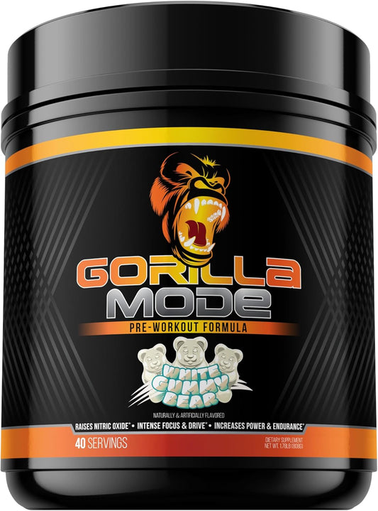 gorilla-mind-pre-workout-supplement-808g---boost-energy-focus-and-power-with-l-citrulline-creatine-and-caffeine---white-gummy-bear-flavor-1