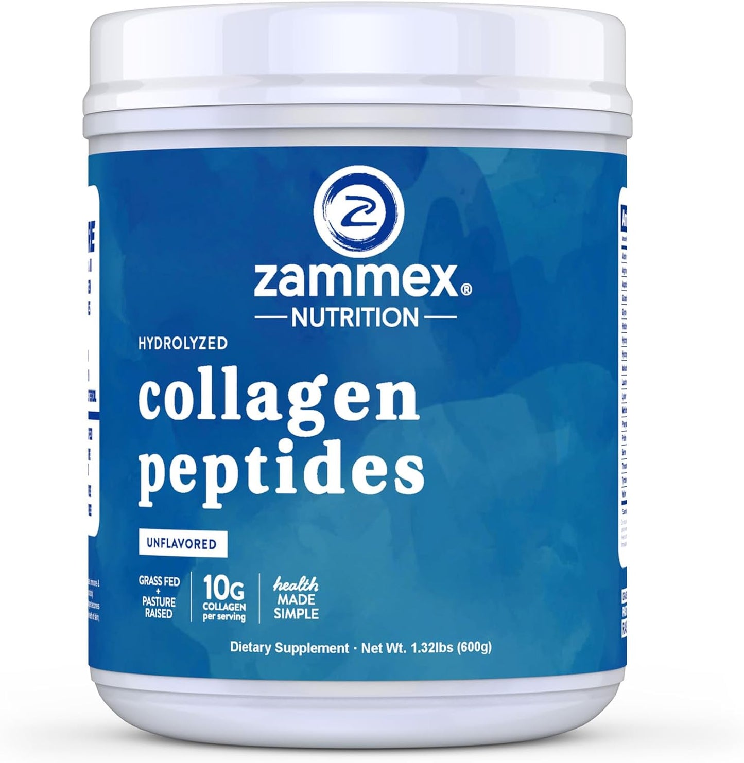 zammex-premium-collagen-peptides-powder---unflavored-hydrolyzed-proteins-for-hair-skin-nails-joints---grass-fed-non-gmo-paleo-keto-friendly---60-servings-1