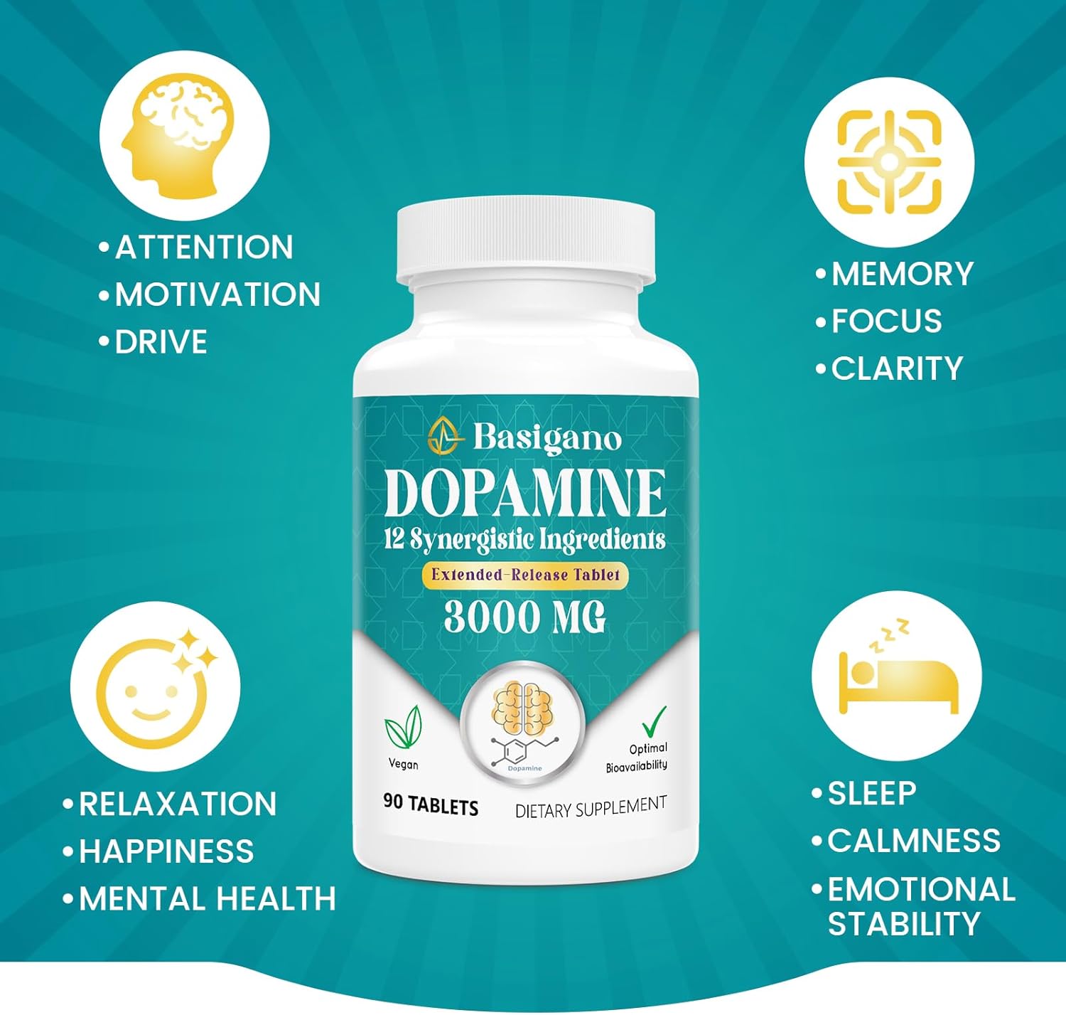 natural-dopamine-supplement-for-energy-focus-motivation-mental-alertness-and-mood---basigano---non-gmo-gluten-free---90-tablets-6