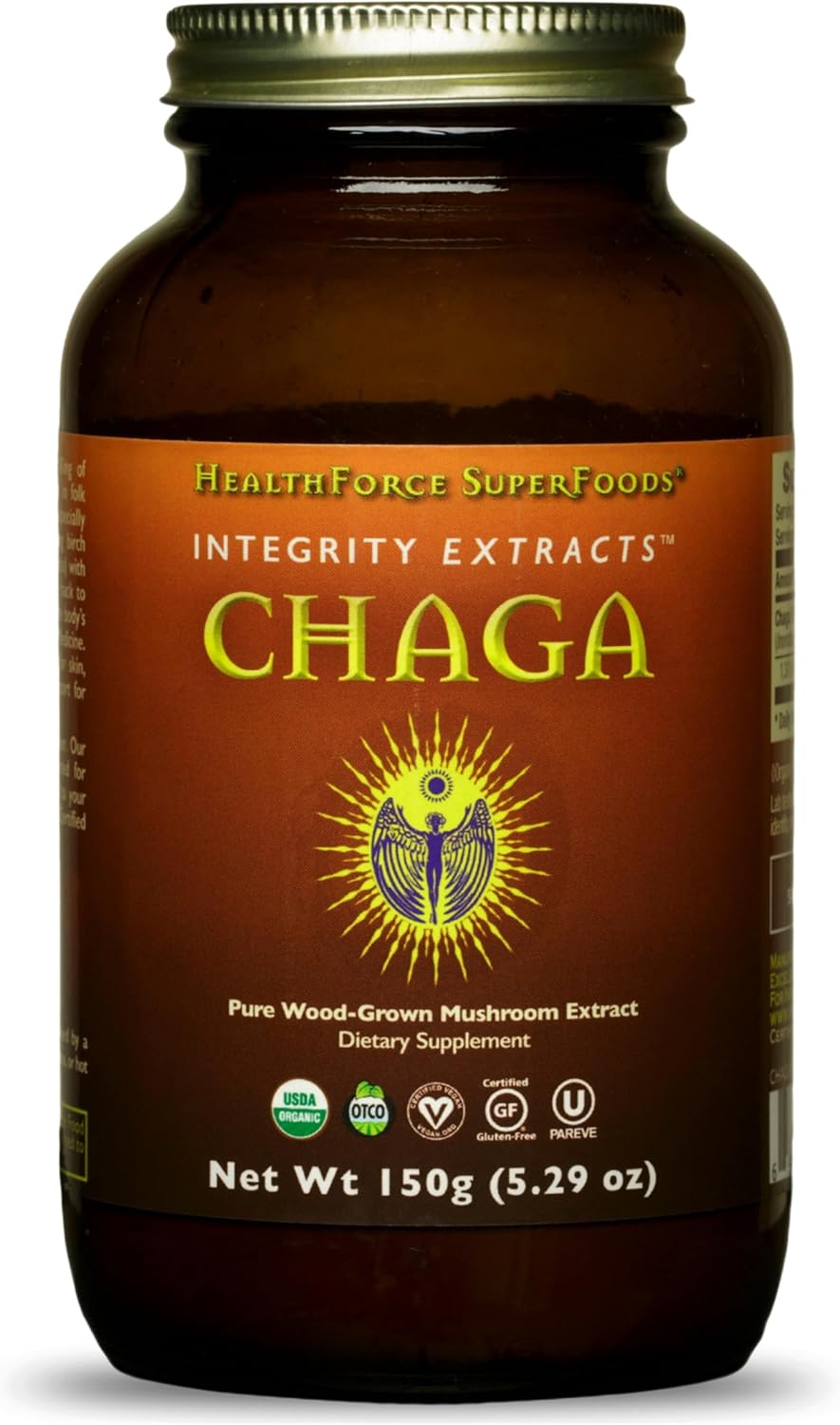 HealthForce SuperFoods Integrity Extracts Chaga Powder - 150g for Immune Support and Antioxidant Boost - Espot.com.au