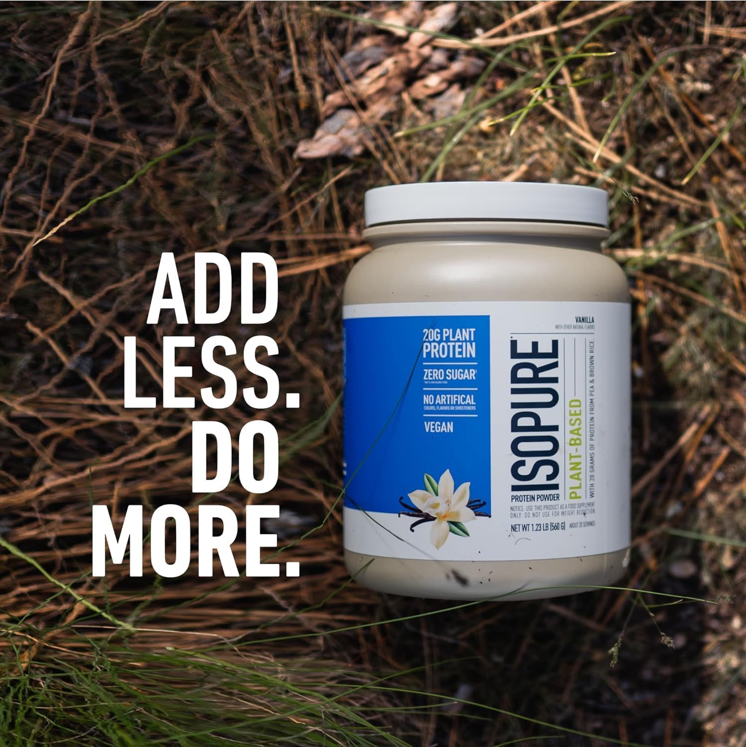 Vanilla Isopure Plant-Based Protein Powder - 20g Plant Protein, Lactose & Gluten Free, With Iron - 1.23 Lbs, 20 Servings - Espot.com.au