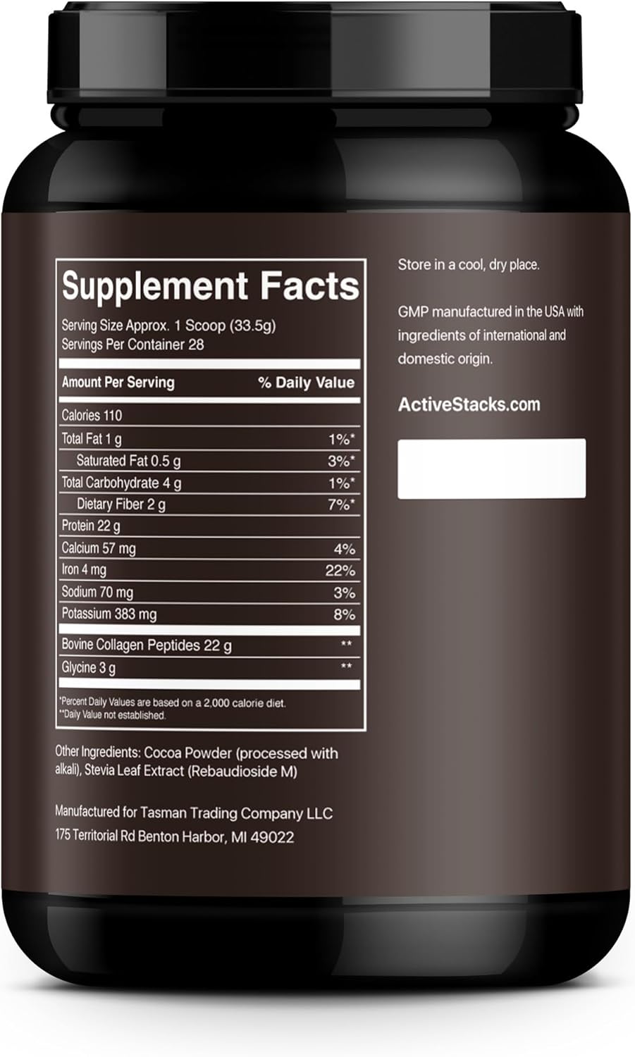 chocolate-collagen-peptides-protein-powder---supports-hair-skin-bones-joints---easy-to-mix-hydrolyzed-collagen---grass-fed-beef---2lb-3