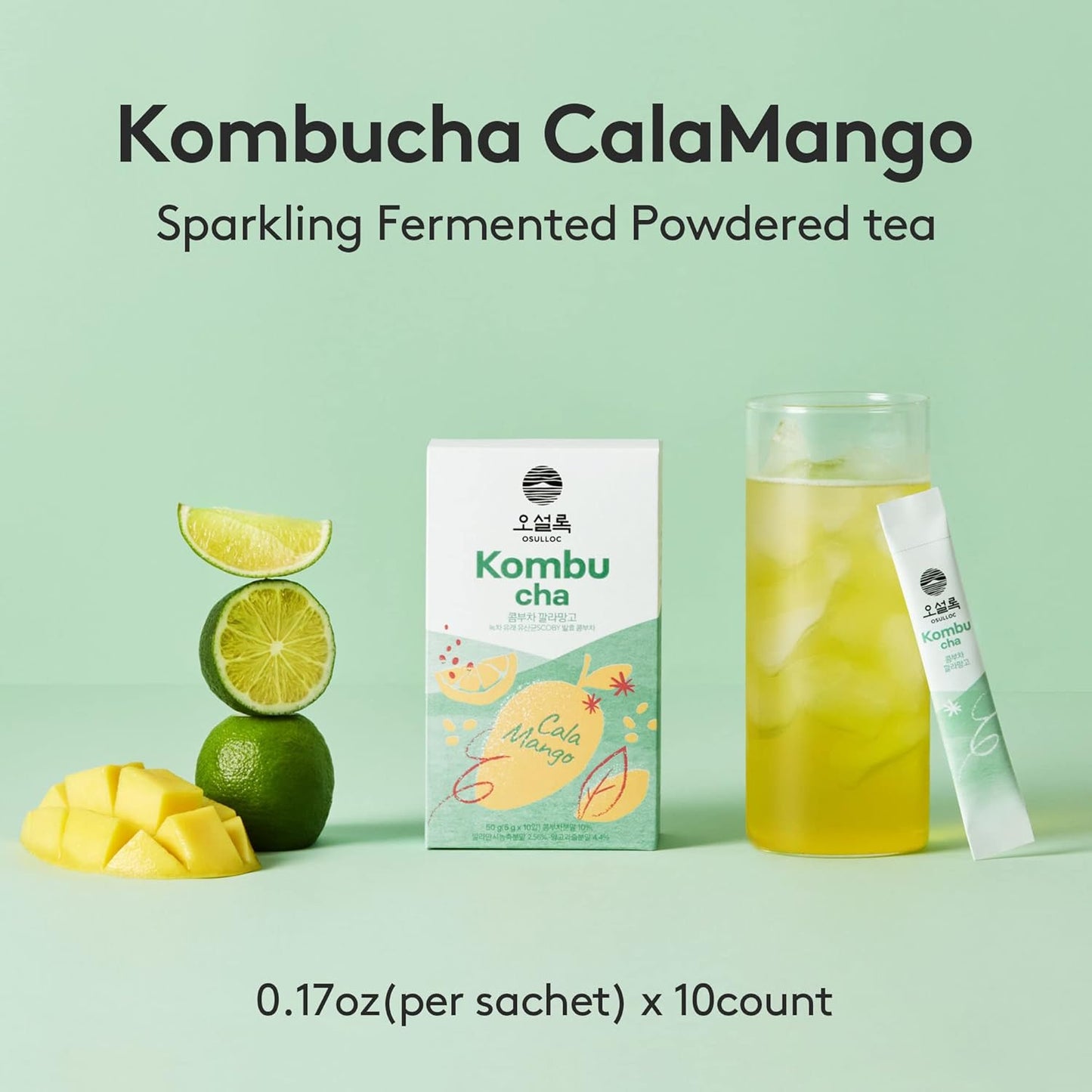 osulloc-kombucha-tea-calamango-electrolyte-powder-drink-packets---10-sticks-176oz---no-sugar-added---hydration-drink-3