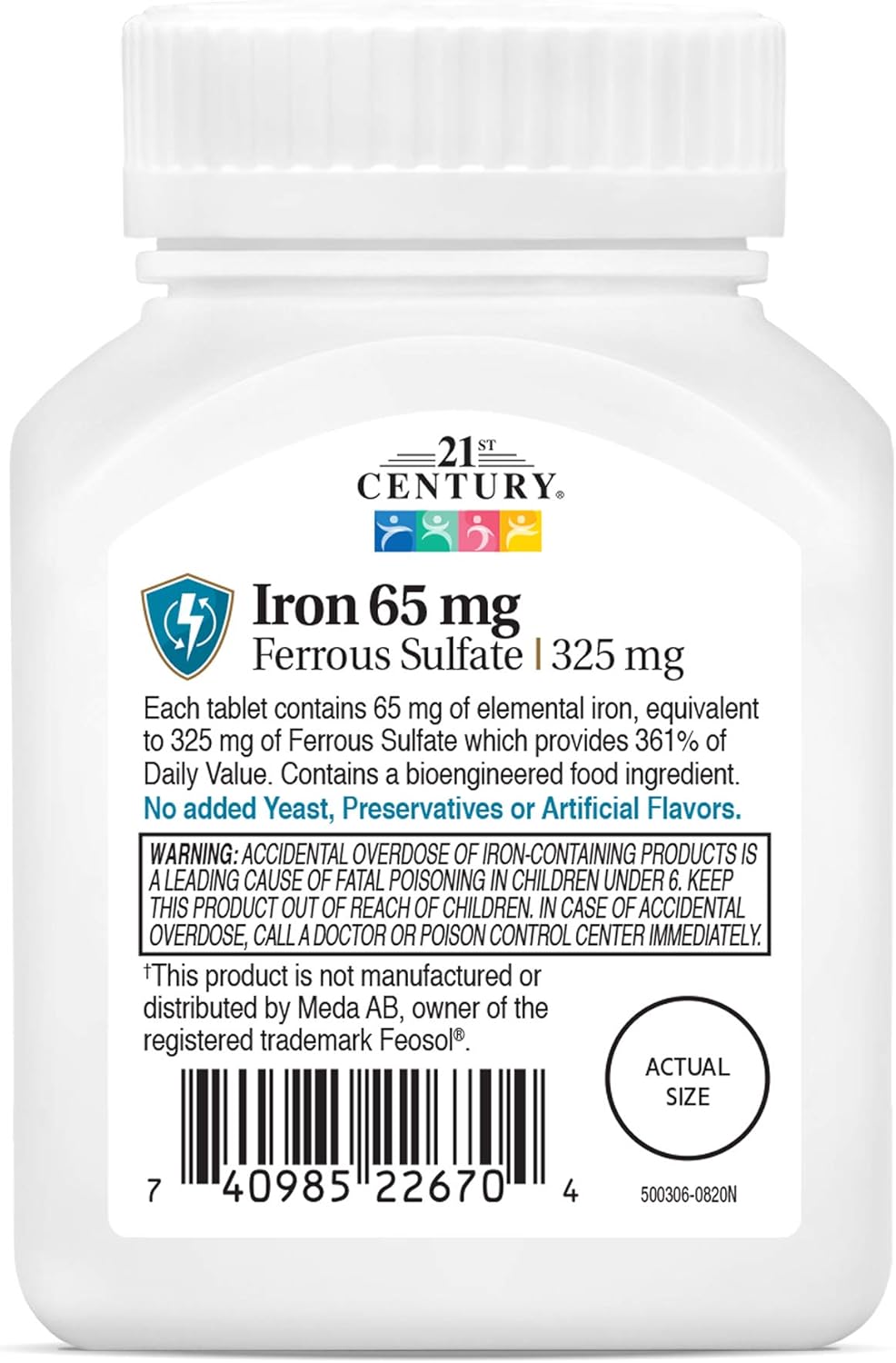 iron-65-mg-ferrous-sulfate-325-mg-tablets---120-count-essential-iron-supplement-for-immune-support-energy---21st-century-formula-2