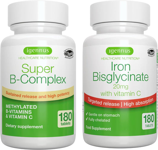 igennus-super-b-complex-iron-bundle---vegan-high-absorption-methylated-b-vitamins-gentle-one-a-day-iron-with-vitamin-c-targeted-release---igennus-healthcare-nutrition-1