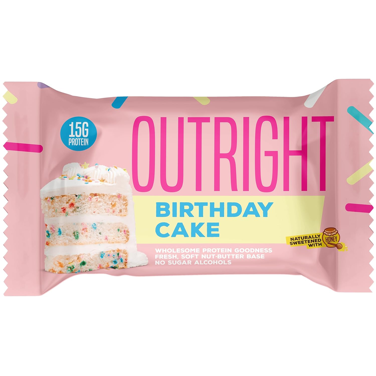 MTS Nutrition Outright Bars - Birthday Cake Peanut Butter Flavor - 12 Count Box - No Artificial Sweeteners - Whole Food Protein Snack - Espot.com.au