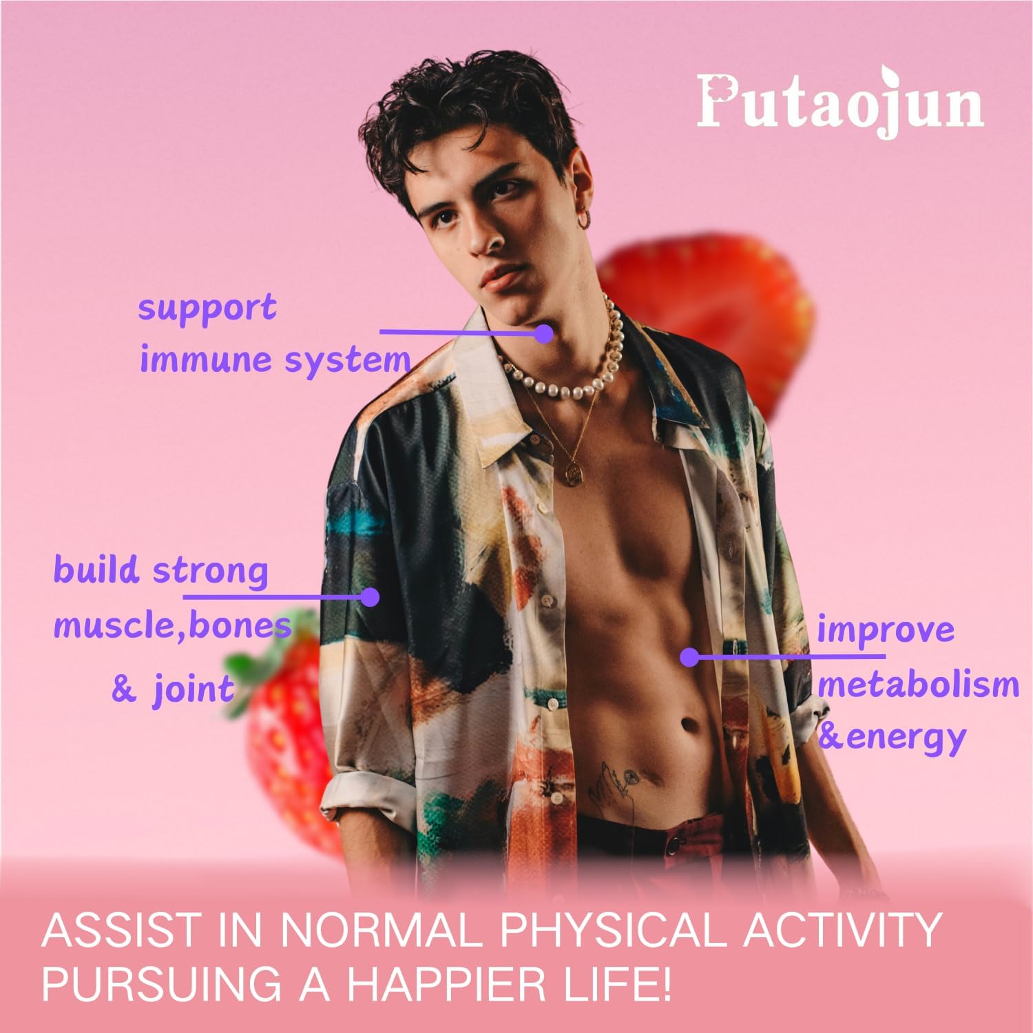 putaojun-collagen-gummies-for-hair-skin-nails---60-strawberry-flavored-gummies-with-biotin-collagen-vitamin-c-e-zinc-for-women-4