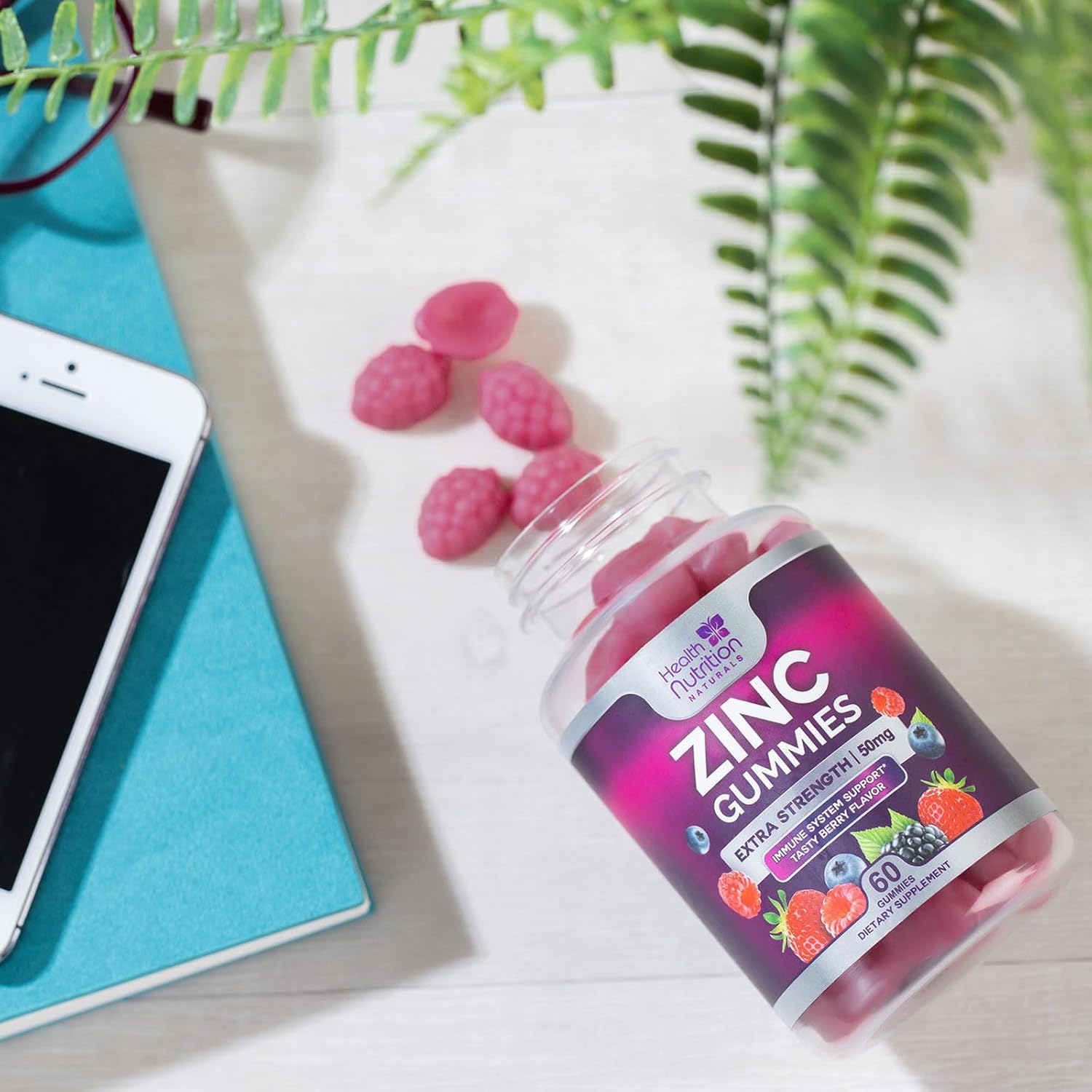 natural-health-nutrition-max-strength-50mg-zinc-gummies-for-adults---bone-skin-immune-support---vegan-non-gmo-gluten-free---antioxidant-chewable-vitamins---60-gummies-9