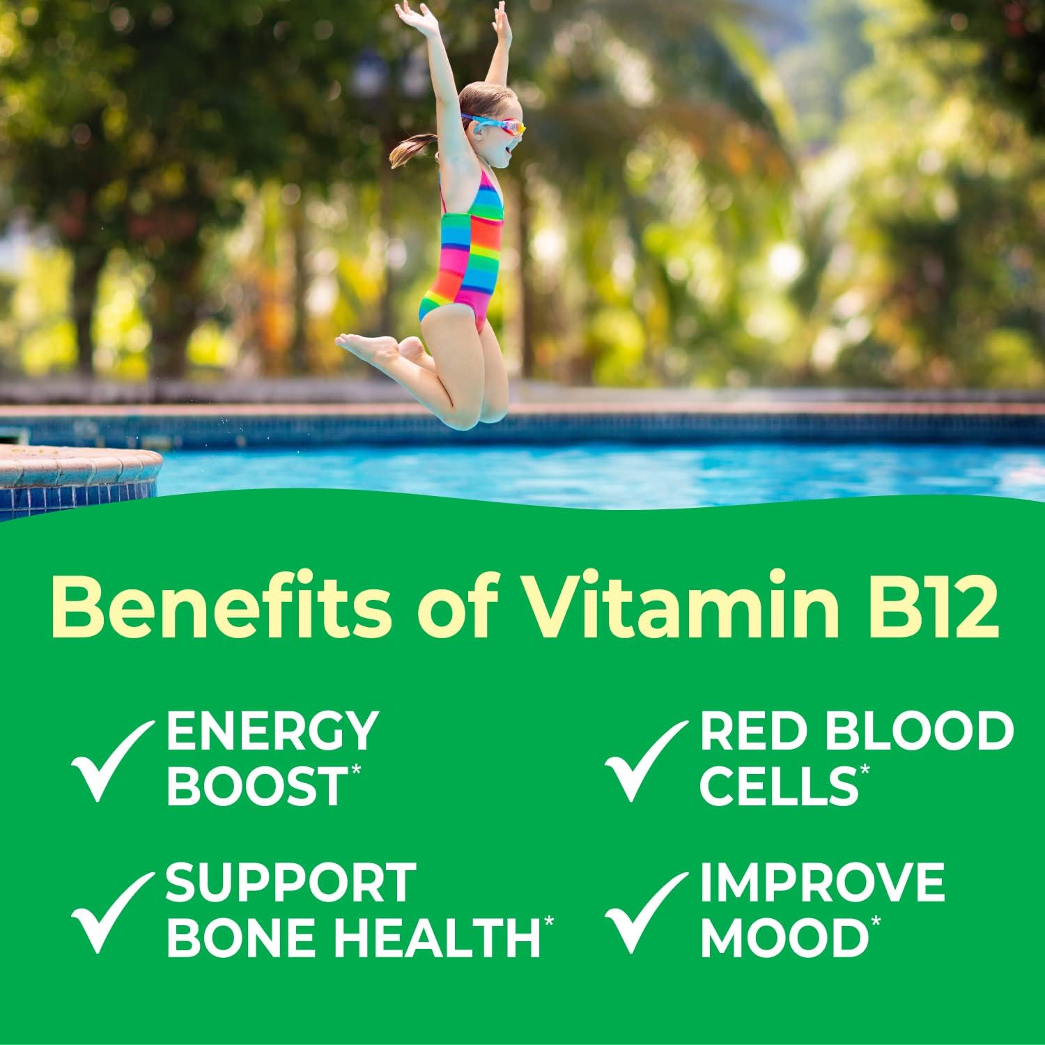 VitaWorks Kids Vitamin B12 Jelly Beans - Natural Berry Blast Flavor - Vegan & GMO-Free - Energy Support - 60 Jellies - Espot.com.au