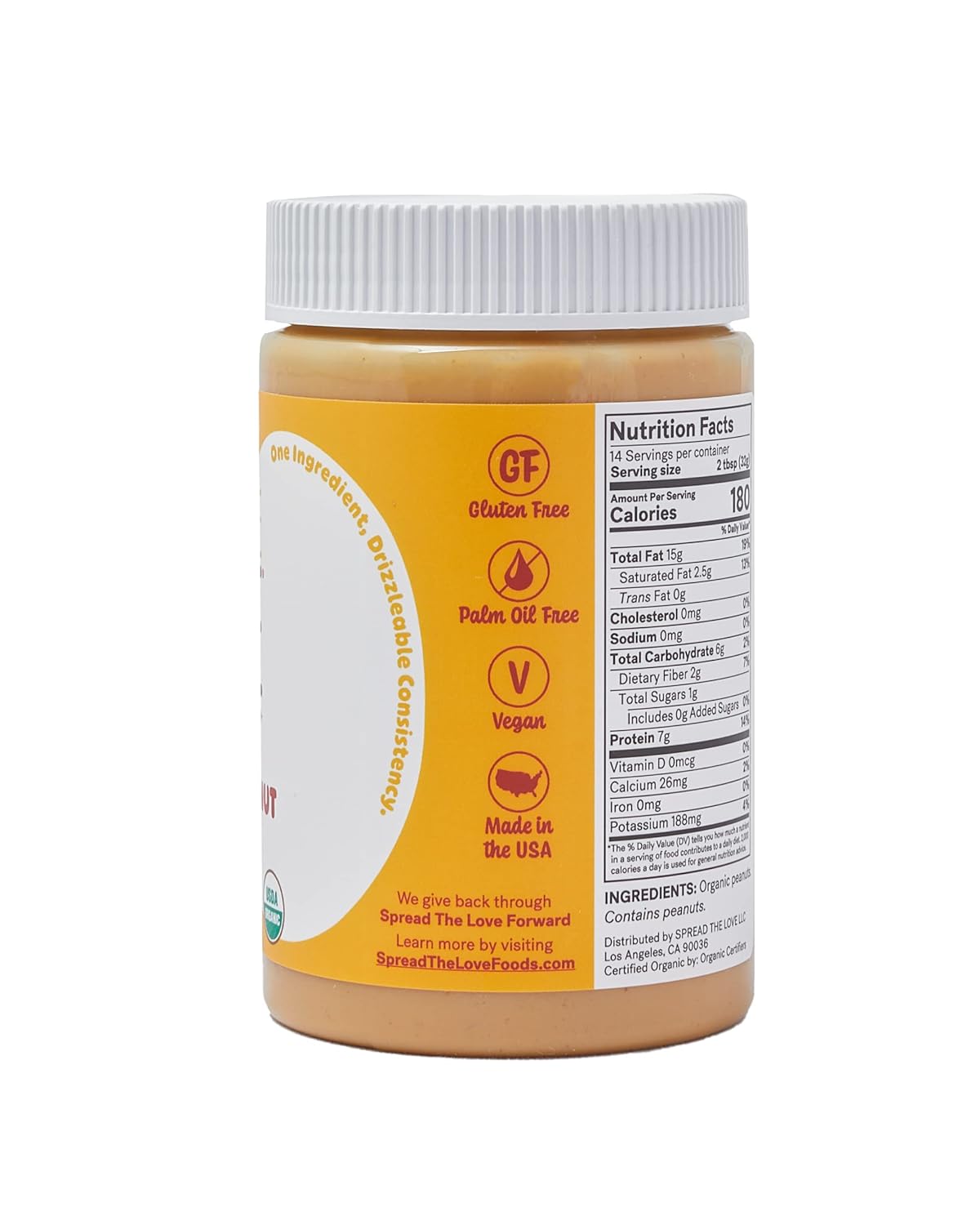 organic-vegan-peanut-butter---creamy-dry-roasted-spread-16-oz---gluten-free-no-added-salt-or-sugar---naked-1-pack-3