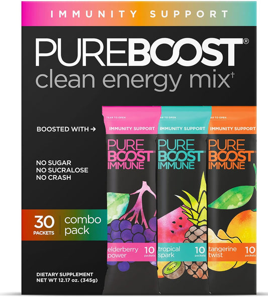 Elderberry Vitamin C Energy Drink Mix with Zinc - Immune Support Combo Pack, 30 Count - Espot.com.au