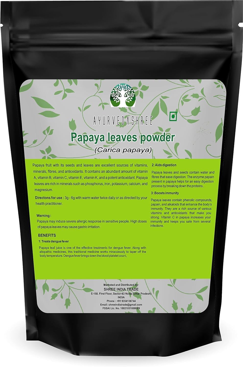 organic-papaya-leaf-powder-200g---dried-from-fresh-leaves-ideal-for-tea-juice-100-leaf-powder-non-gmo-vegan---herbal-natural-6