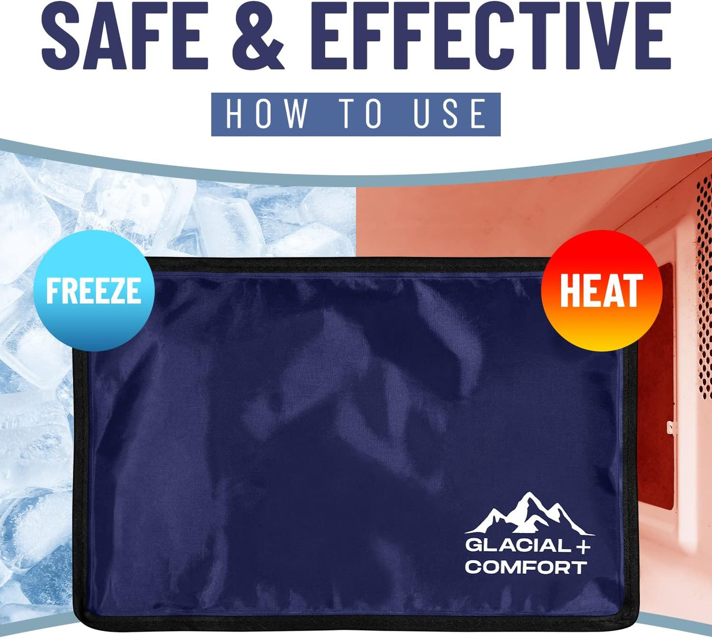 large-gel-ice-pack-for-injuries---reusable-cold-pad-15-x-11-for-back-pain-hip-knee-shoulder-strains-migraine-postpartum-recovery---flex-technology-compression-pad---glacial-comfort-8
