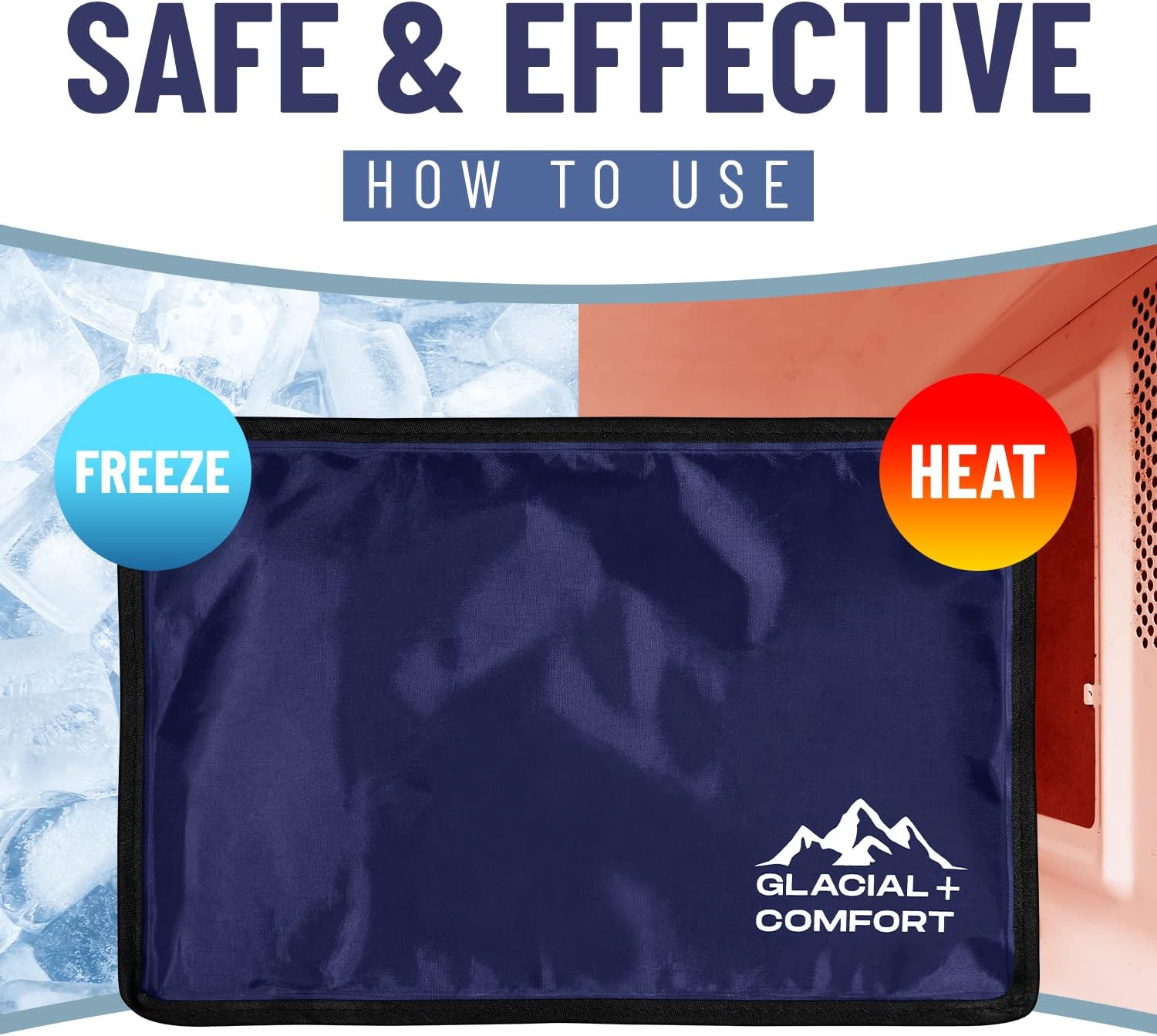 large-gel-ice-pack-for-injuries---reusable-cold-pad-15-x-11-for-back-pain-hip-knee-shoulder-strains-migraine-postpartum-recovery---flex-technology-compression-pad---glacial-comfort-8