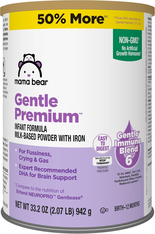 Mama Bear Gentle Premium Baby Formula Powder with DHA, Immune Blend & 2'FL HMO for Gas & Crying, 2.07lb - Espot.com.au