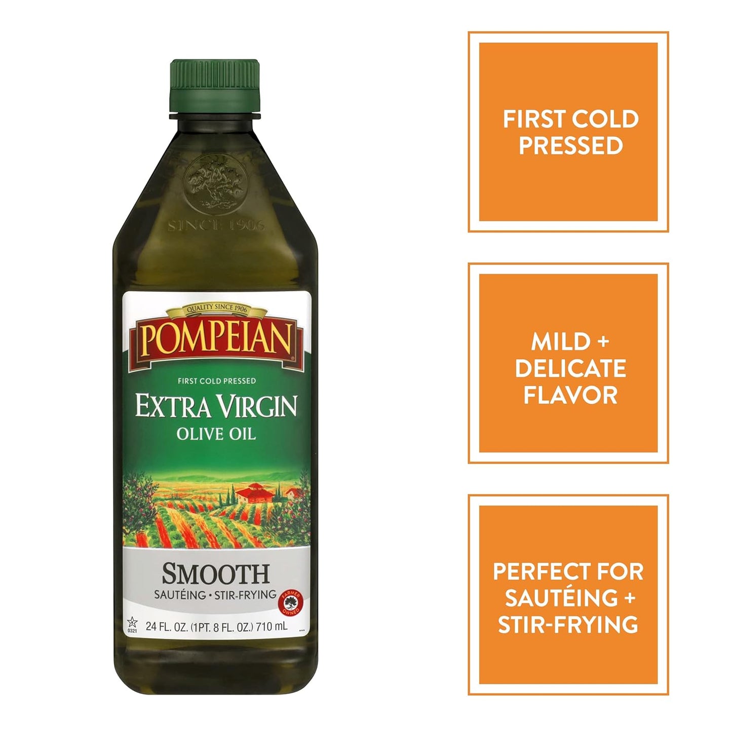 pompeian-smooth-extra-virgin-olive-oil---24-fl-oz-mild-and-delicate-flavor-rich-in-polyphenols-ideal-for-sauteing-stir-frying---gluten-free-non-gmo-1-bottle-2