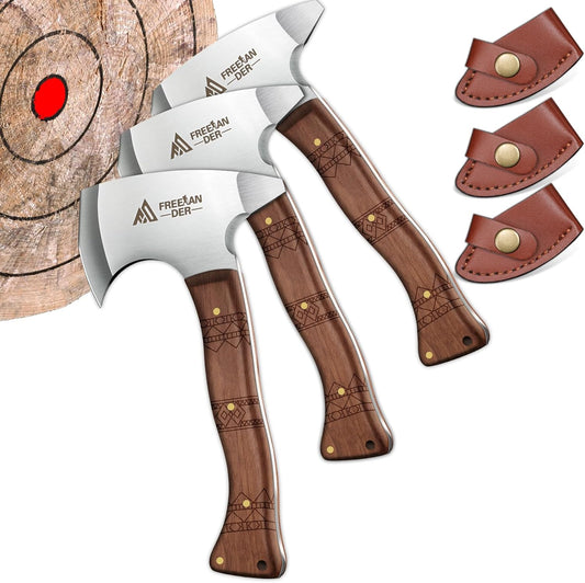 viking-throwing-axe-set---83-professional-throwing-axes-and-tomahawks-3-pack-with-leather-sheath---high-carbon-stainless-steel-hatchet-for-adults---backyard-axe-throwing-game-1