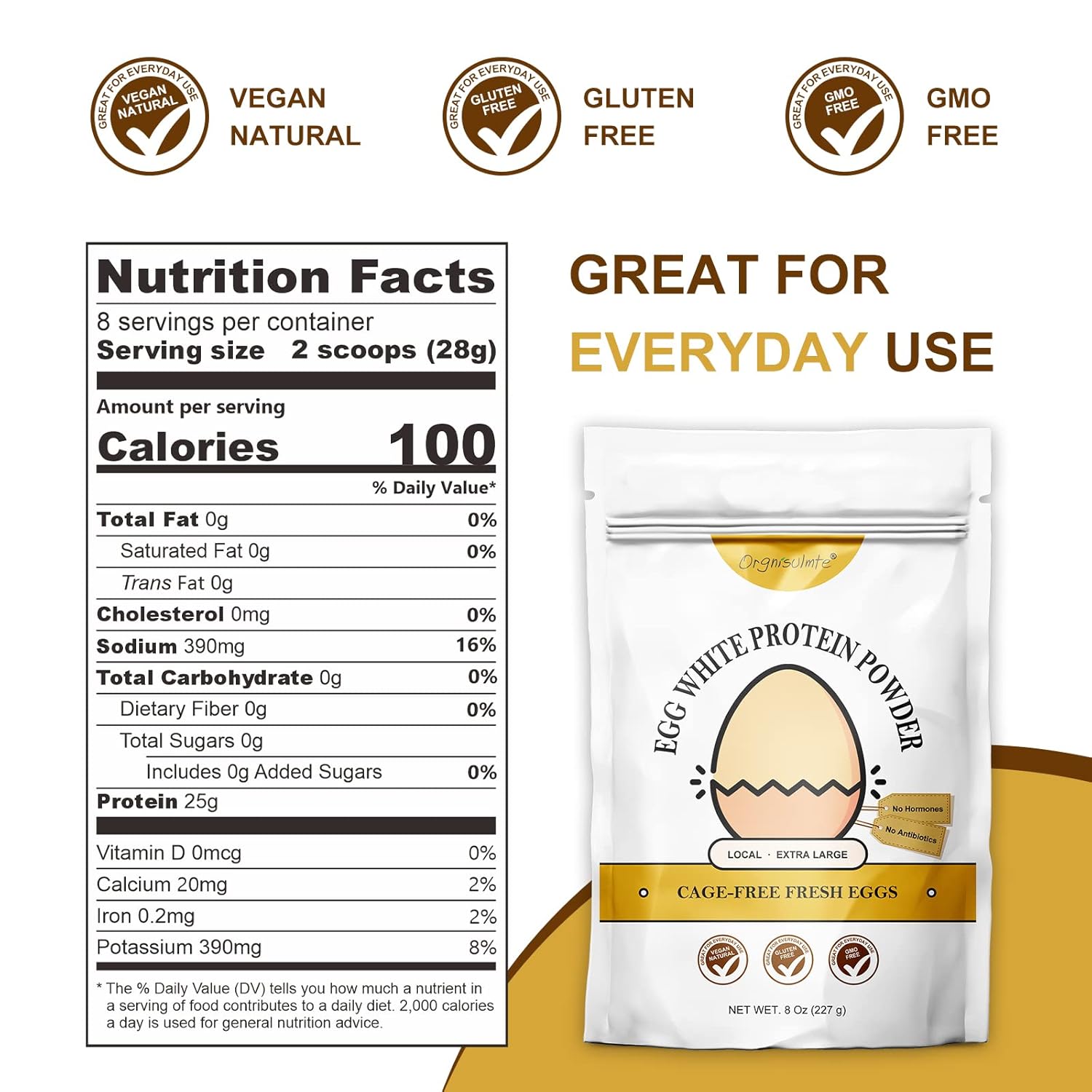 8-oz-pasteurized-dried-egg-white-protein-powder---gluten-free-non-gmo-unflavored---ideal-for-baking-desserts---free-range-high-whip---227g-3