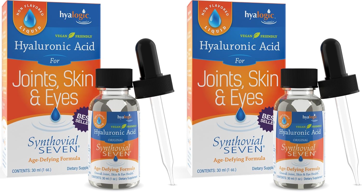 pack-of-2-hyalogic-synthovial-seven-liquid-hyaluronic-acid-supplement---1oz-each---supports-skin-joint-eye-and-lip-hydration---gluten-free-vegan-formula-1