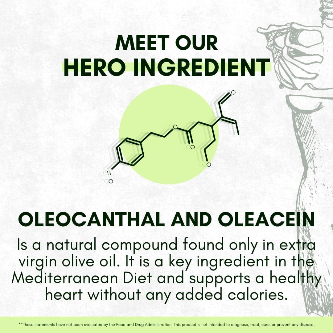 Oligen™ 60ct Oleocanthal Supplement from Extra Virgin Olive Oil for Brain & Heart Health - Espot.com.au