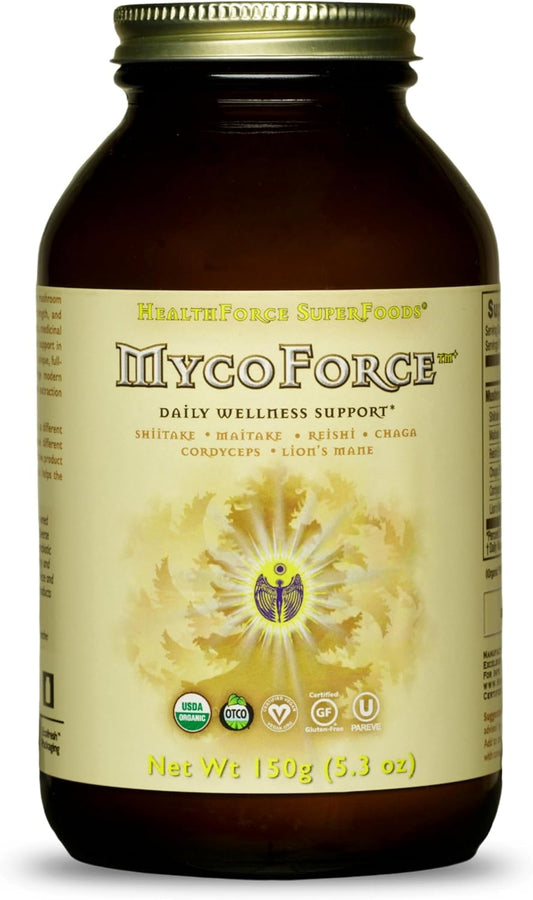 HealthForce SuperFoods MycoForce Powder - 150g - Organic Mushroom Supplement - Espot.com.au