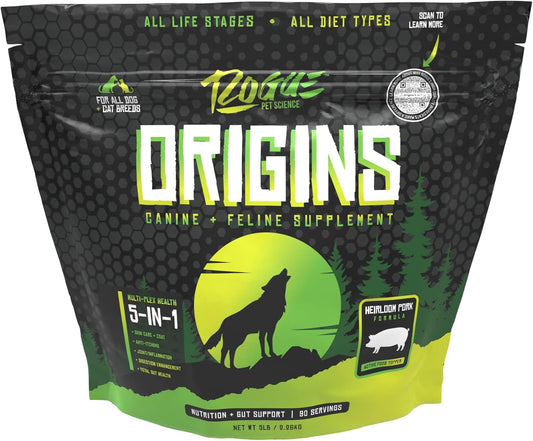 natural-heirloom-pork-protein-dog-supplement-for-healthy-digestion-skin-coat-and-joints---rogue-pet-science-origins-5-in-1-powdered-food-topper-5-lbs-1