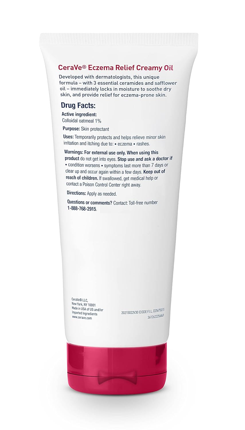cerave-eczema-relief-creamy-body-oil-with-colloidal-oatmeal-safflower-oil---34-oz---steroid-paraben-free---dry-itchy-skin-relief-2