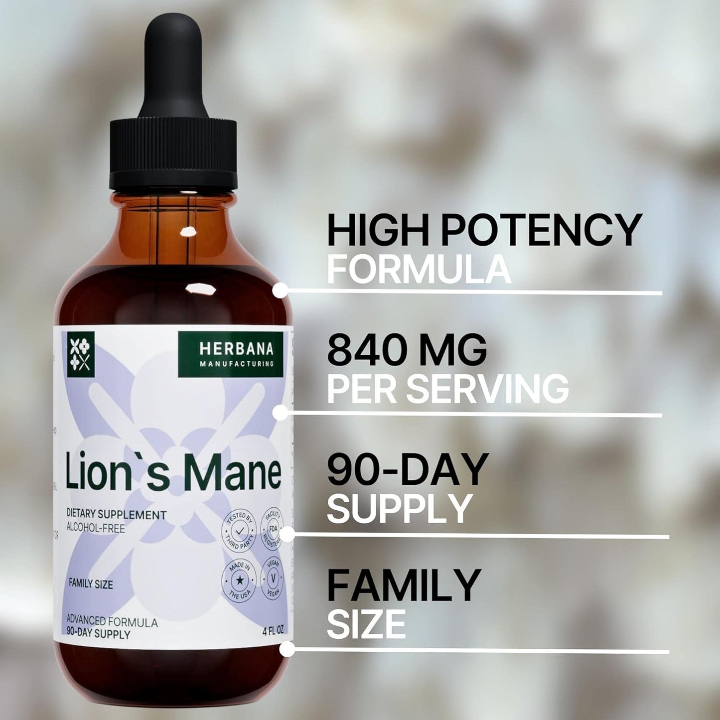 herbana-manufacturing-lions-mane-liquid-extract-4-fl-oz---mushroom-drops-for-brain-memory-mental-clarity-immune-support---high-potency-tincture---90-day-supply-3