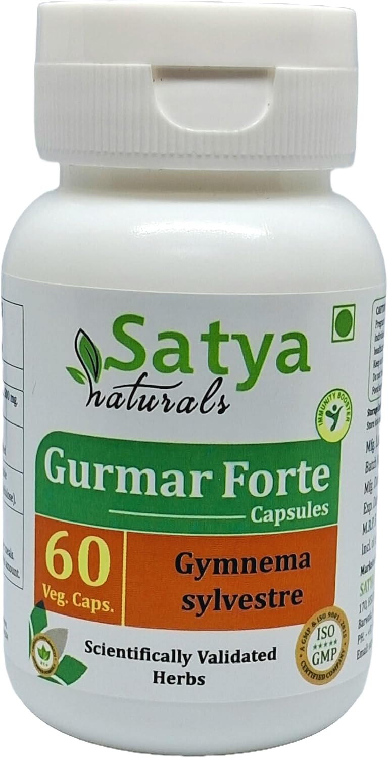 gurmar-forte-capsules-500mg---gymnema-sylvestre-extract-for-men-and-women---ayurvedic-herbal-supplement---2-bottles-of-60-veg-capsules---satya-naturals-4