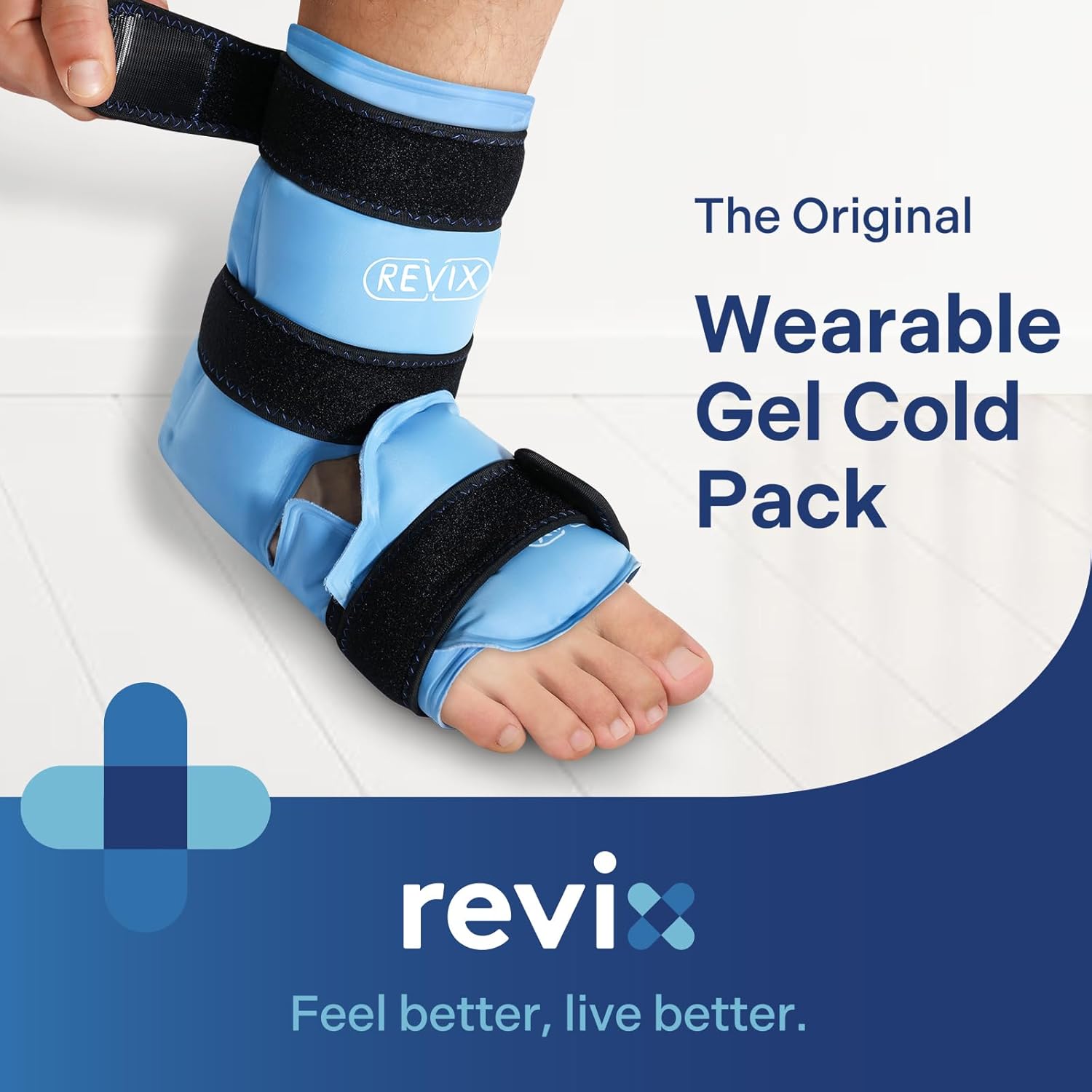 REVIX Ankle Ice Pack Wrap for Foot Pain Relief - Reusable Gel Cold Packs for Achilles Tendonitis, Plantar Fasciitis, Sprained Ankles and Heels - Feet Injuries Support - Espot.com.au
