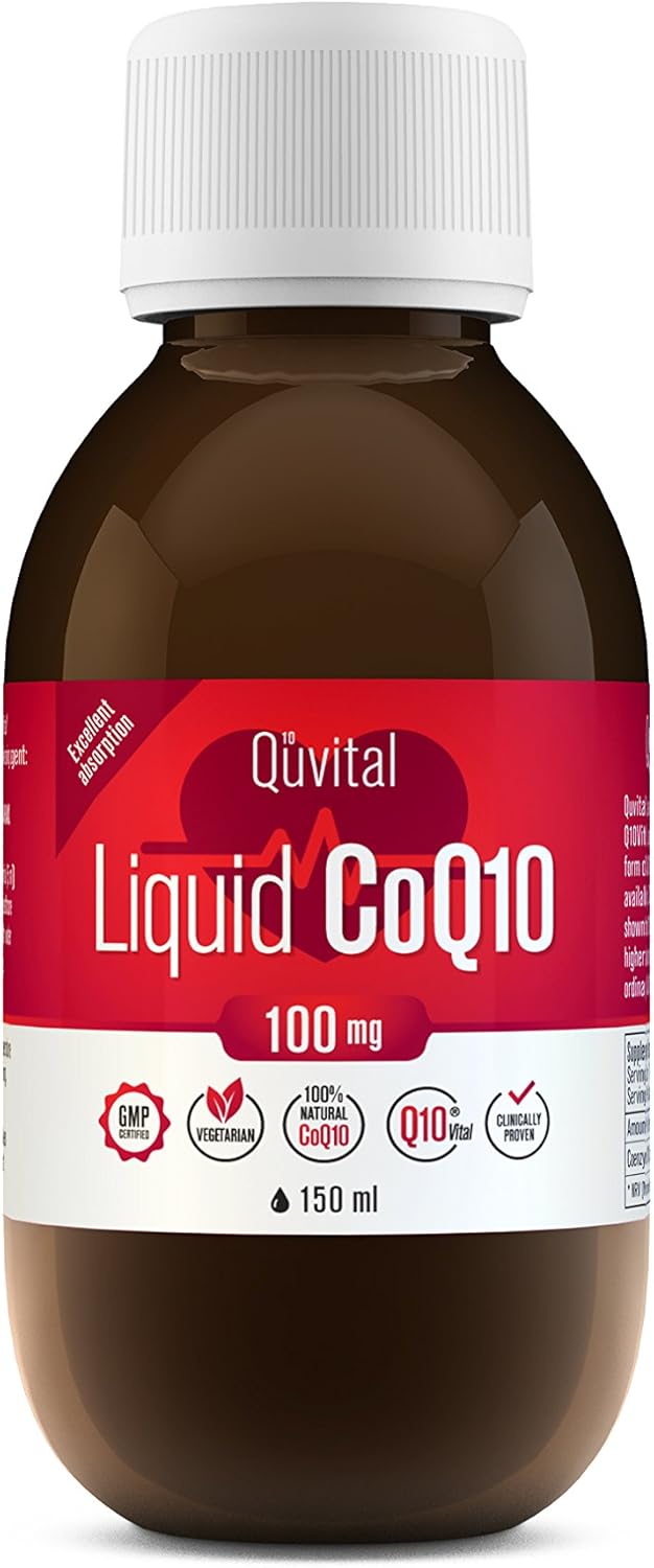 Valens Q10Vital CoQ10 100 mg Liquid - High Absorption Antioxidant for Heart Health, Energy, Anti-Aging, Skin - Apple Flavor, Sugar-Free - 9x Absorption Boost - Espot.com.au