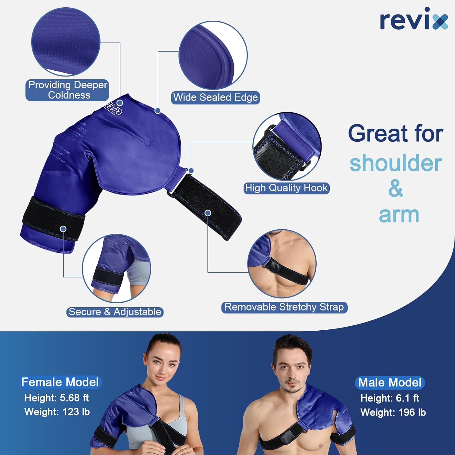 Shoulder Ice Pack for Rotator Cuff Cold Therapy - Reusable Gel Ice Packs for Injuries, Pain Relief, Bursitis, Swelling - Cold Compress Wrap for Shoulders - Espot.com.au