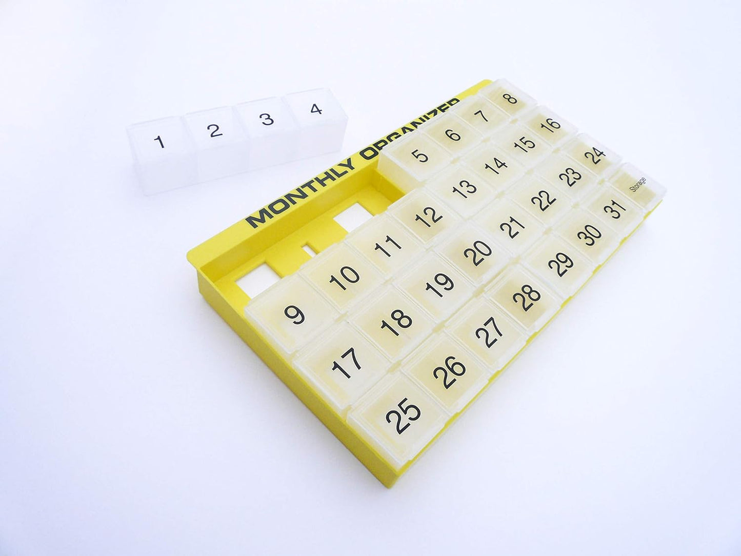 promed-supplies-31-day-monthly-pill-organizer-with-31-compartments-tray-and-8-removable-compartments---yellow-color-4