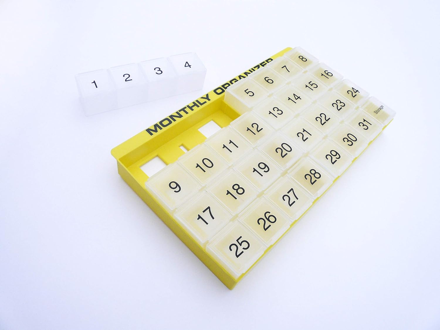 promed-supplies-31-day-monthly-pill-organizer-with-31-compartments-tray-and-8-removable-compartments---yellow-color-4