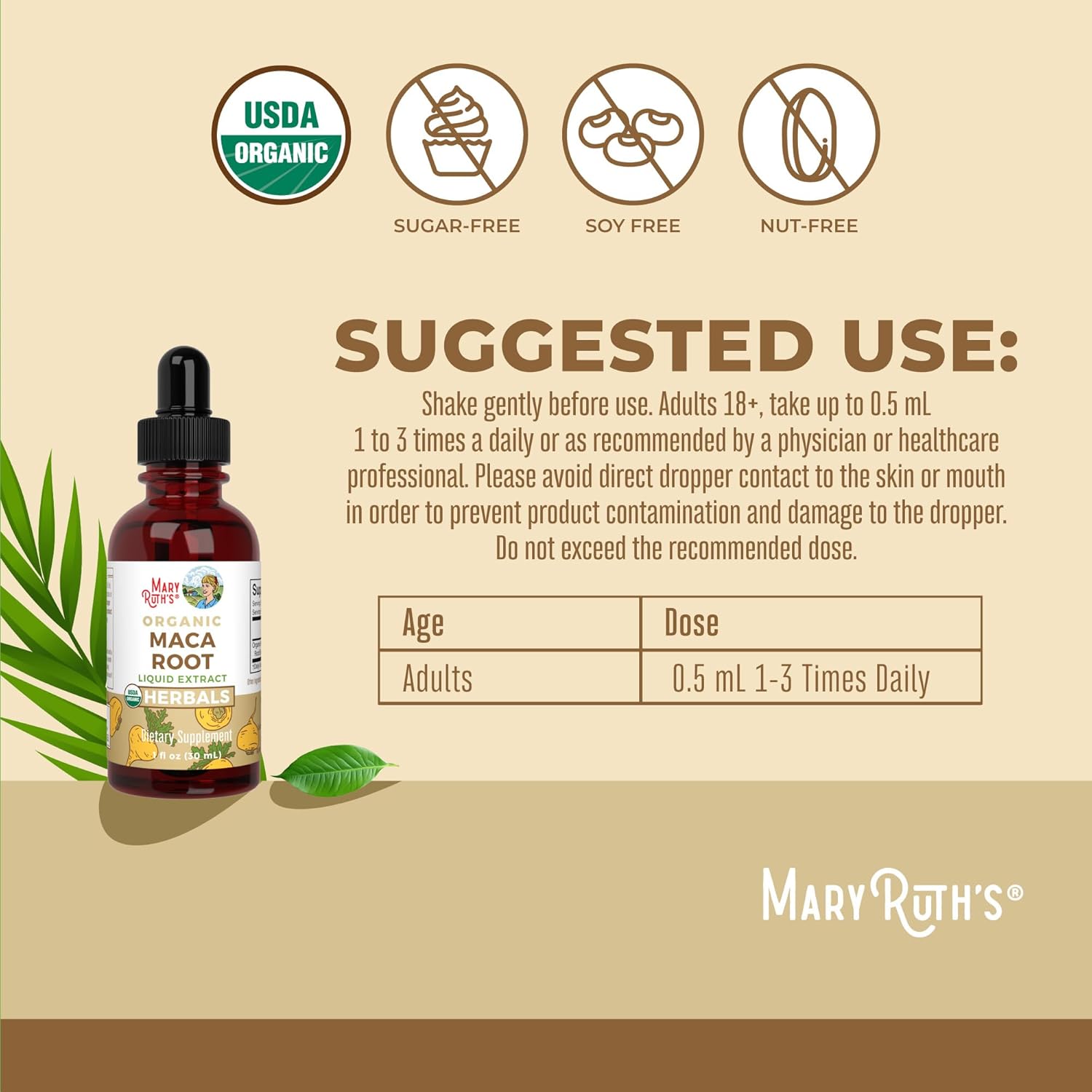 MaryRuth Organics Maca Root Liquid Extract - 1 Fluid Ounce - Organic Vegan Supplement for Energy Boost and Hormone Balance - Espot.com.au