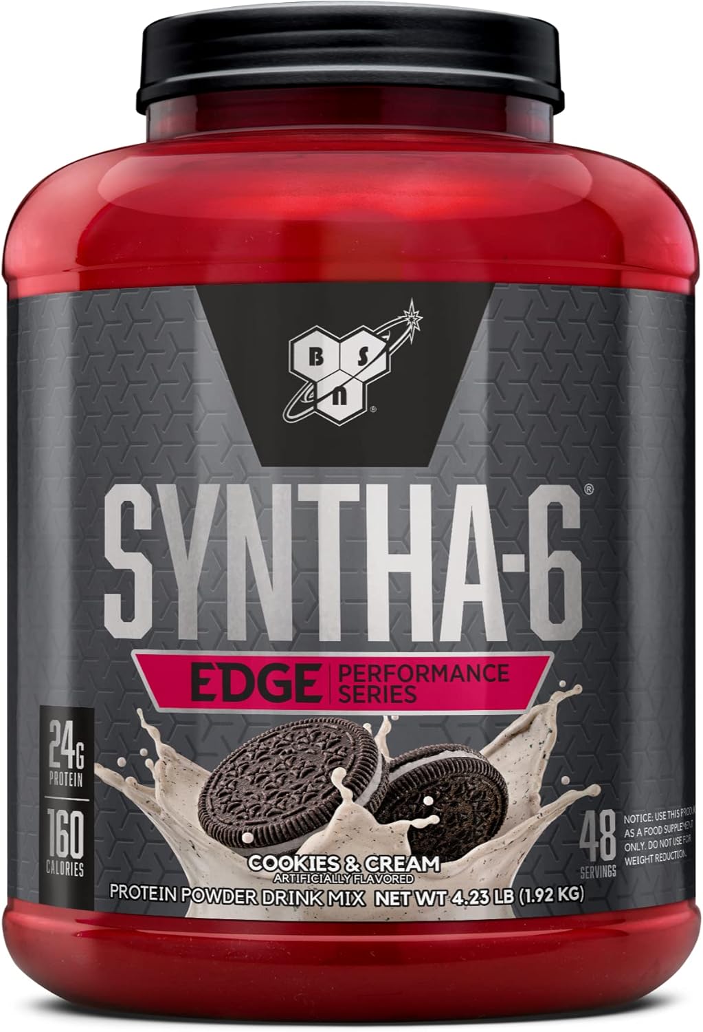 bsn-syntha-6-edge-protein-powder-cookies-n-cream---24g-protein-low-sugar-hydrolyzed-whey-micellar-casein-milk-protein-isolate---48-servings-1